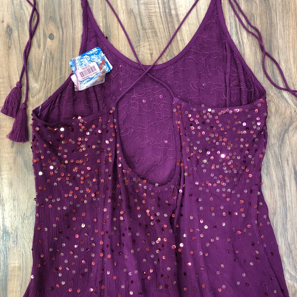 NWT purple sequin Free People dress - Picture 6 of 6
